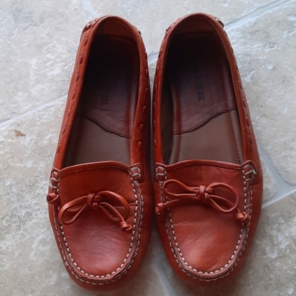 Trask leather moccasins